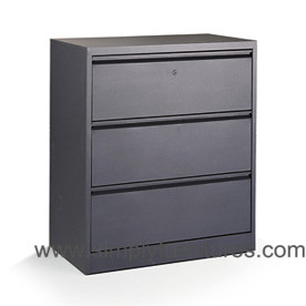 Archivador lateral acero oficina 3 cajones gris