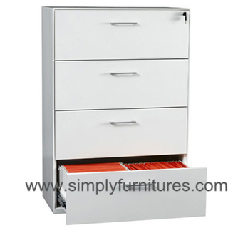 Archivador lateral acero 4 cajones beige