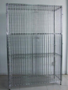 Carrito de servicio de alambre de 40 "X 18 " X 72 ", contenedor de jaula enrollable de alambre de lavandería para logística