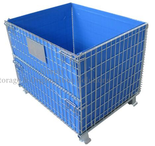 Jaula de almacenamiento con hoja de PP azul