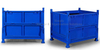 Capacidad de cargamento de acero apilable de la caja de plataforma 1000kg del metal azul plegable